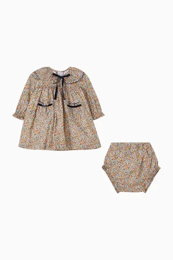 فستان وسروال تحتي بنقشة زهور ماريان 