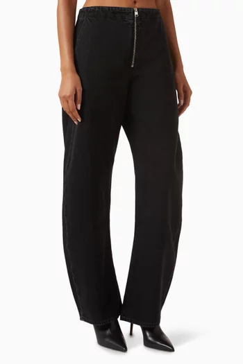 بنطال جينز بسحّاب دينم