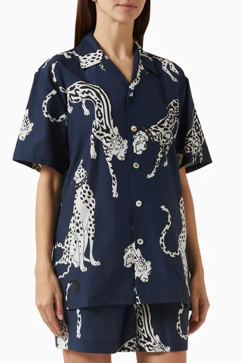 Emeli Pyjama Set in Cotton-silk Blend