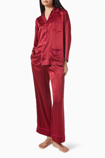 Yves Pyjama Set in Silk Satin