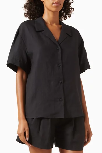 قميص براج كتان عضوي