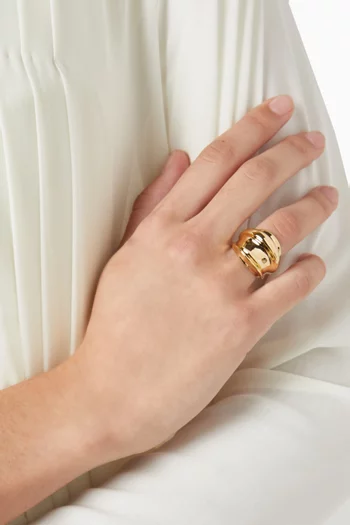 Leona Ring in 14kt Gold-plated Brass
