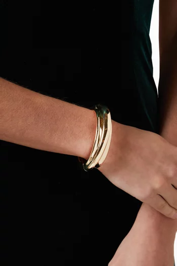 Lennon Bangle in Plated Brass