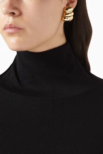 Non-stop Earrings in 14kt Gold-plated Brass