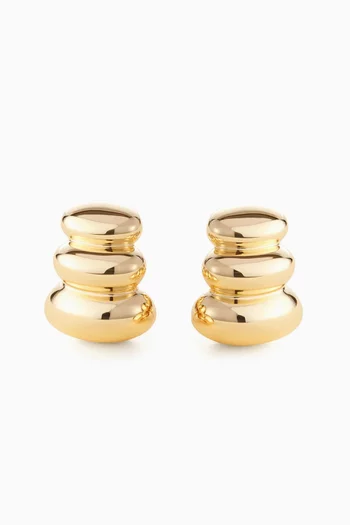 Non-stop Earrings in 14kt Gold-plated Brass