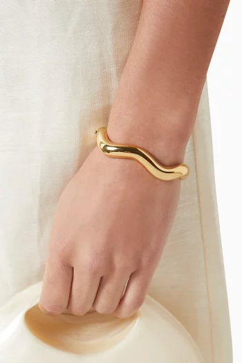 Ola Bangle in 14kt Gold-plated Steel