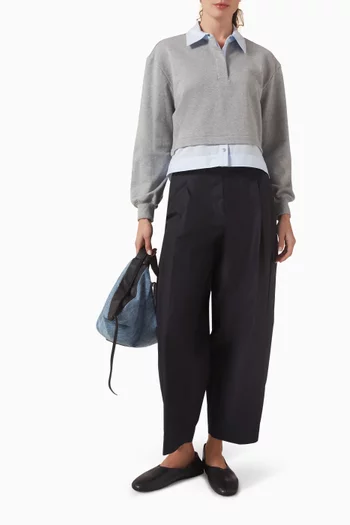 بنطال بجيوب كارغو بوبلين