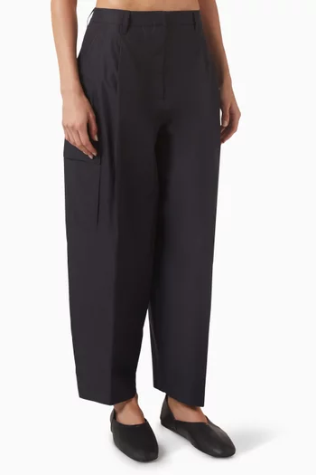 بنطال بجيوب كارغو بوبلين