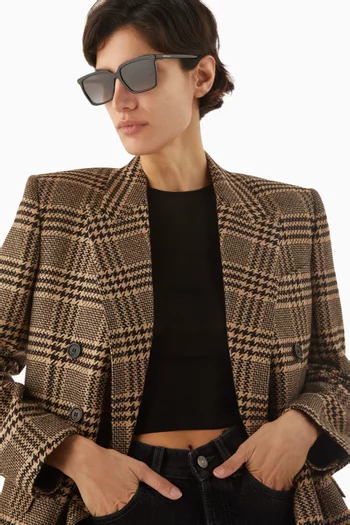 نظارة شمسية بإطار مربع أسيتات