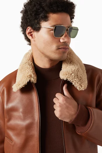 Square Sunglasses in Metal