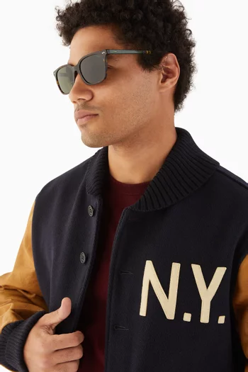 نظارة شمسية بإطار مربع أسيتات