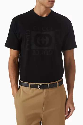 حزام بإبزيم بتصميم سرج جلد