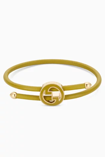 GG Enamel Bracelet in Leather