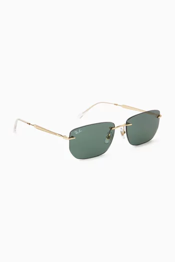 Irregular Sunglasses in Metal