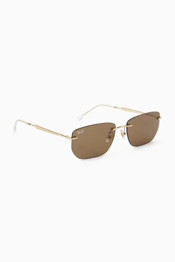 Irregular Sunglasses in Metal