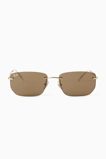 Irregular Sunglasses in Metal