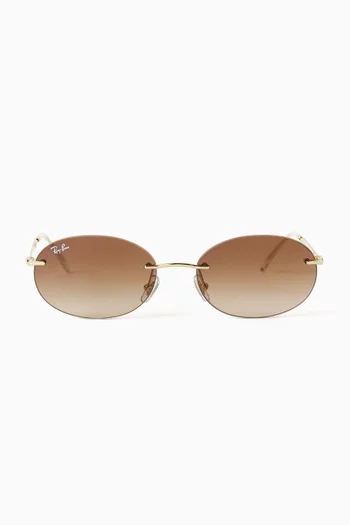 Oval Sunglasses in Metal