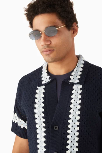 Oval Sunglasses in Metal