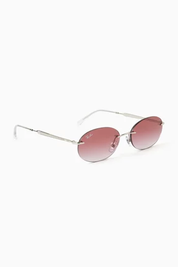Oval Sunglasses in Metal