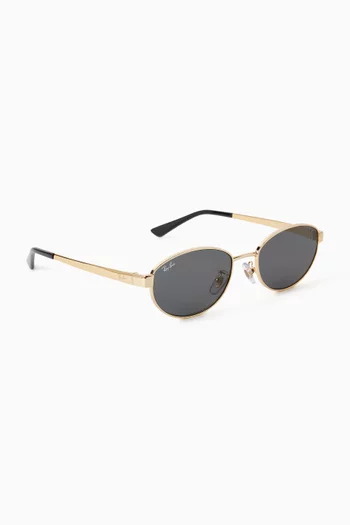 Oval Sunglasses in Metal