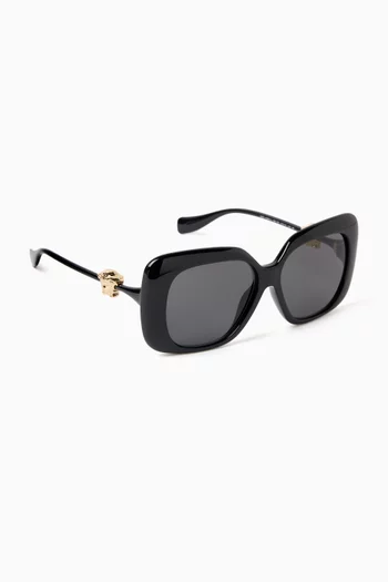 Medusa Square Sunglasses in Acetate