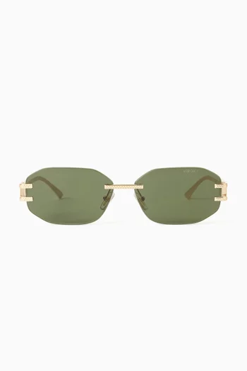 Irregular Sunglasses in Metal