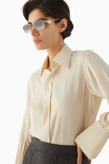 Irregular Sunglasses in Metal