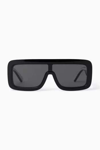 Logo Rectangular Sunglasses