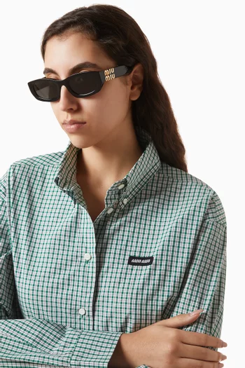 نظارة شمسية بإطار غير منتظم أسيتات