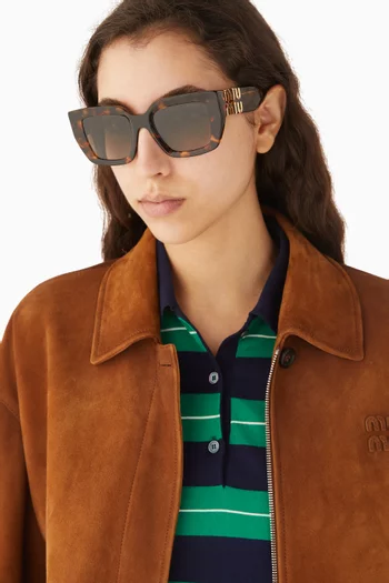 نظارة شمسية بإطار مربع أسيتات