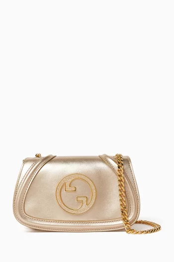 Small Blondie Shoulder Bag in Metallic Leather