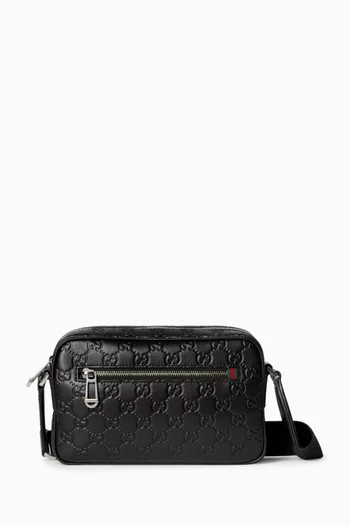 GG Emblem Shoulder Bag in Leather