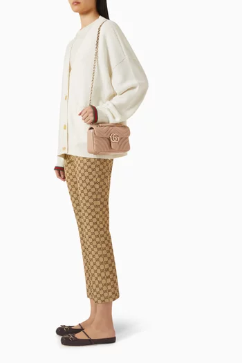 حقيبة كتف مارمونت صغيرة بشعار حرفي GG جلد ماعز