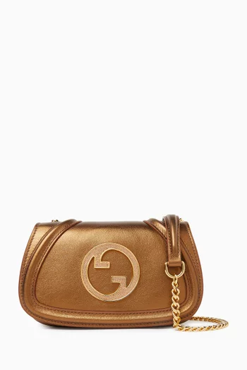 Small Blondie Shoulder Bag in Metallic Leather