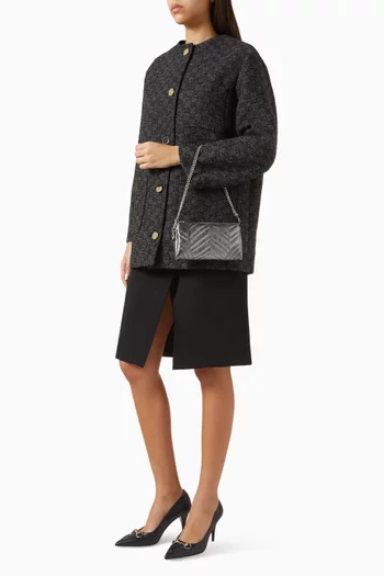 حقيبة كتف مارمونت صغيرة بشعار حرفي GG جلد لامع