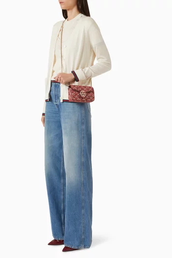 Mini GG Marmont Shoulder Bag in Tweed