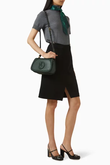 حقيبة بلوندي متوسطة بيد علوية جلد