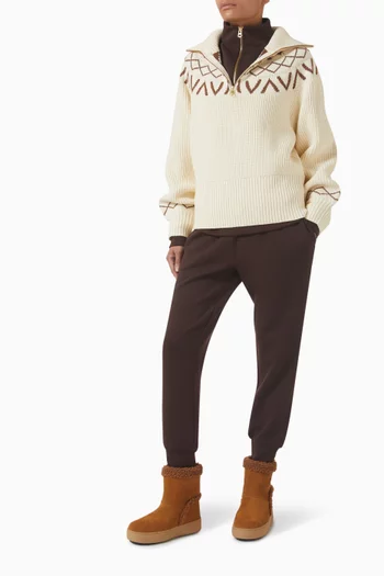 Sigrid Fairisle Half-zip Sweater in Knit