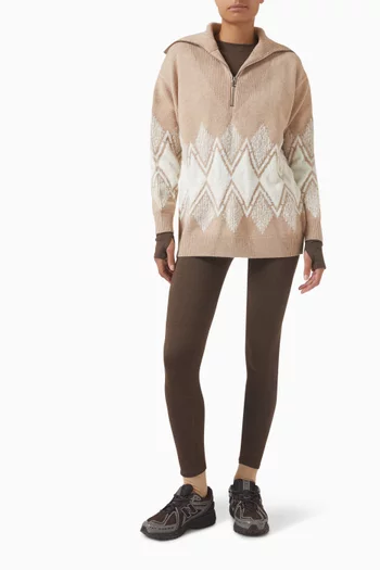 Betty Half-zip Sweater in Knit