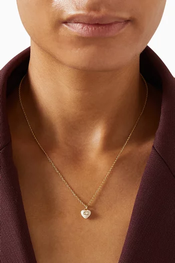 قلادة تشوك هارتس قصيرة بدلاية على شكل قلب نحاس مطلي