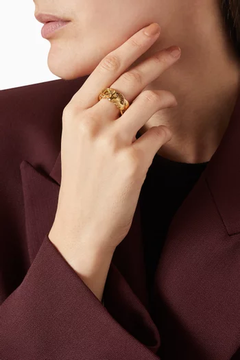 Braided Ring in Plated Brass