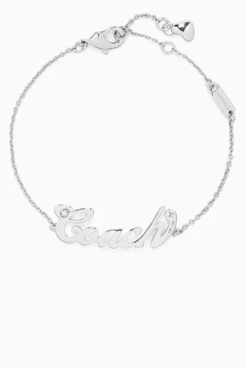 Nameplate Bracelet in Plated Brass