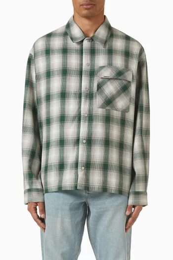 Flannel Shirt in Waffle-knit