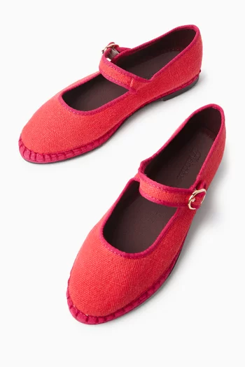 حذاء ماري جين لاغو كتان 