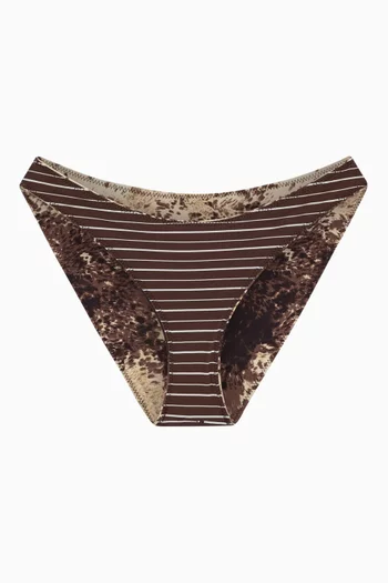 قطعة بيكيني سفلية كاتالينا بوجهين نايلون مطاطي