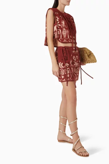 بلوزة مايا بأربطة