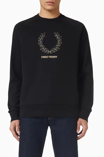 Outline Laurel Wreath Sweatshirt in Cotton-blend