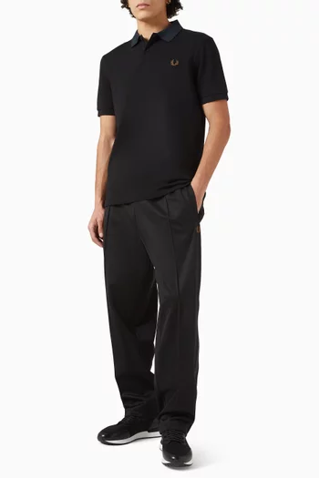 بنطال رياضي بشريط بنقشة مربعات ترتان بلاك ووتش مزيج قطن