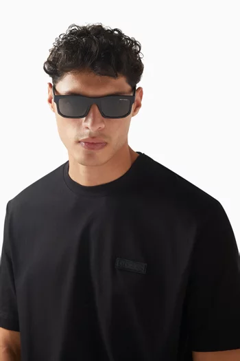 Offset Logo D-frame Sunglasses