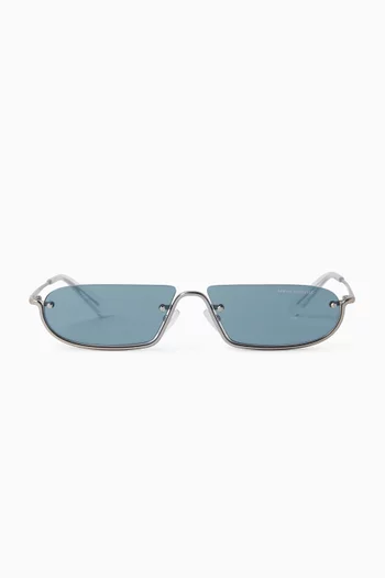 Club Cult Irregular Sunglasses in Metal
